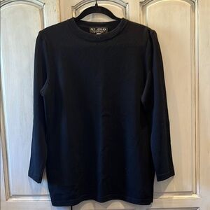St. John Black  Long Sleeve Top